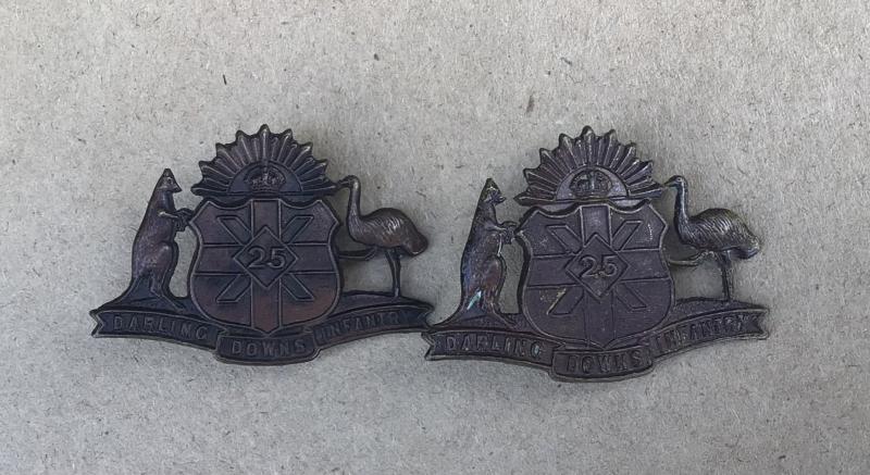1930-42 25th Infantry Battalion Collar Badges