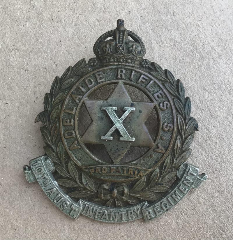 1900-1912 10th Australian Infantry Regt Hat Badge