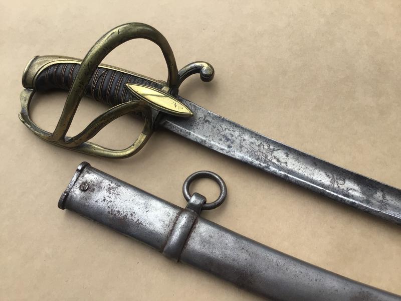 FRENCH NAPOLEONIC MODEL AN XI LIGHT CAVALRY OFFICER’S SWORD