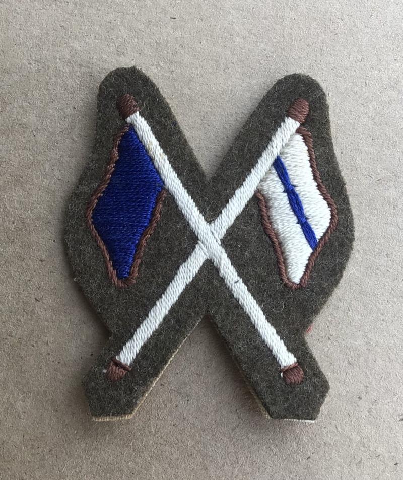 WW2 British / Commonwealth Army Signaller Proficiency Sleeve Badge