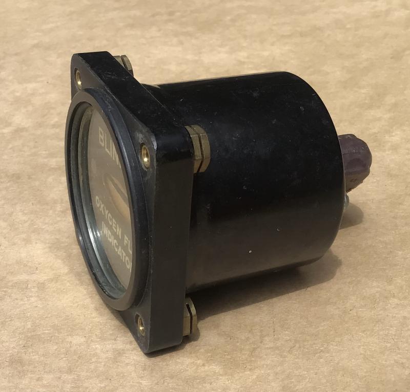 US WW2 Original WWII aircraft oxygen flow indicator gauge.