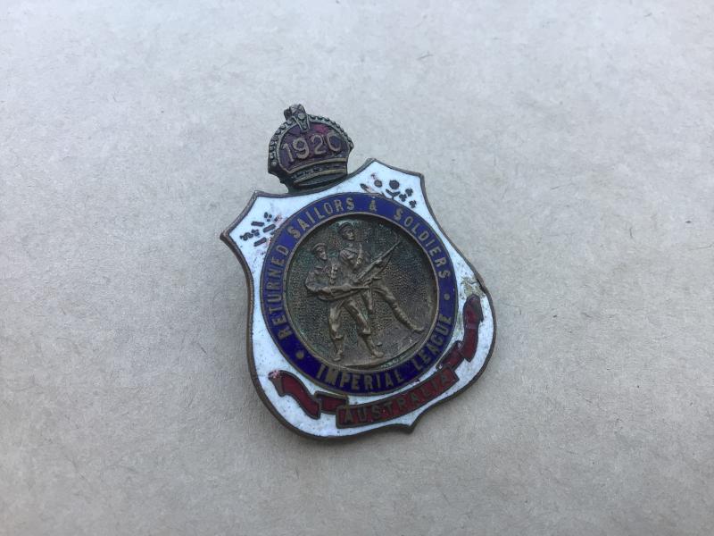Australia WW1 Returned Serviceman’s League Lapel Badge.