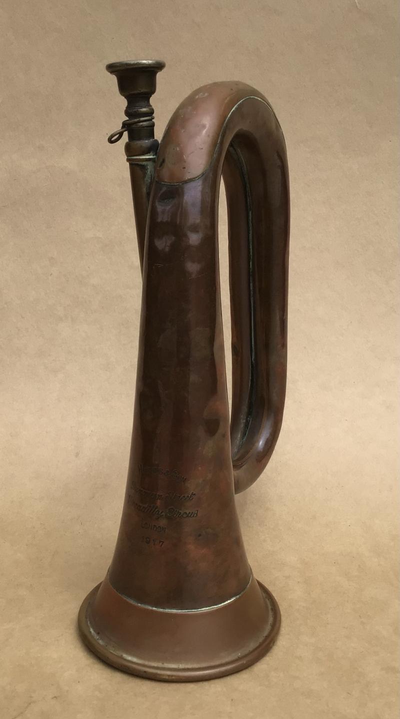 WW1 Original Brass Bugle - 1917 Dated