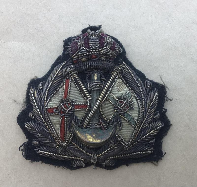 British WW1-WW2 Steamship Company Officers Hat Badge