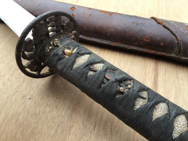 Japan WW2 A Signed Edo Period Army Officers Wakizashi Sword - PART 1