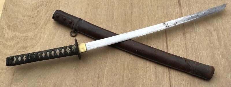Japan WW2 A Signed Edo Period Army Officers Wakizashi Sword - PART 2