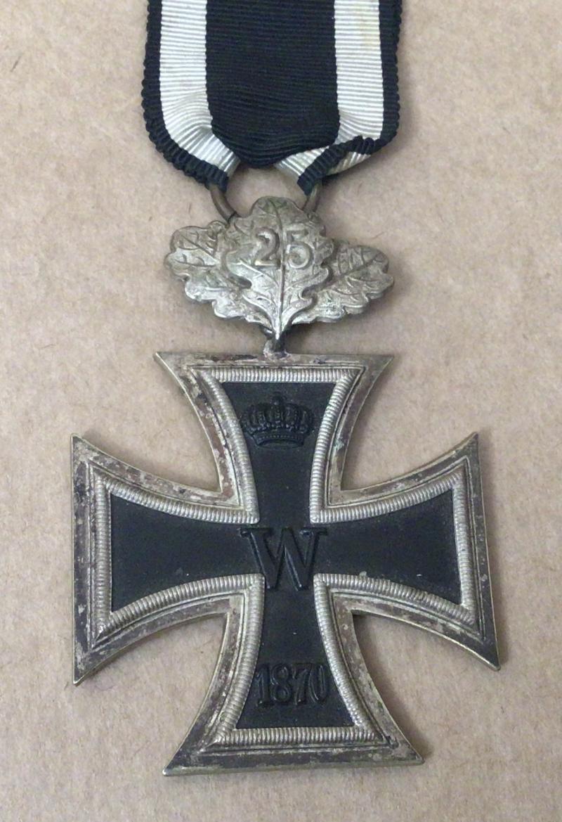 Imperial Germany 1870 Iron Cross 2nd Class with 25 Year Jubilee Spange