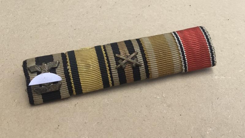 German WW2 Ribbon Bar with1939 Spange