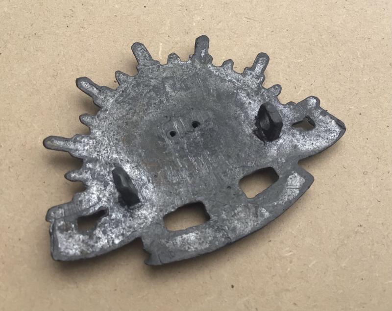 WW2 Field Made Rising Sun Hat Badge - Possibly POW Made.