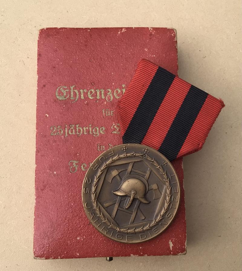 Germany Internet-War Period Fire Service Long Service Medal