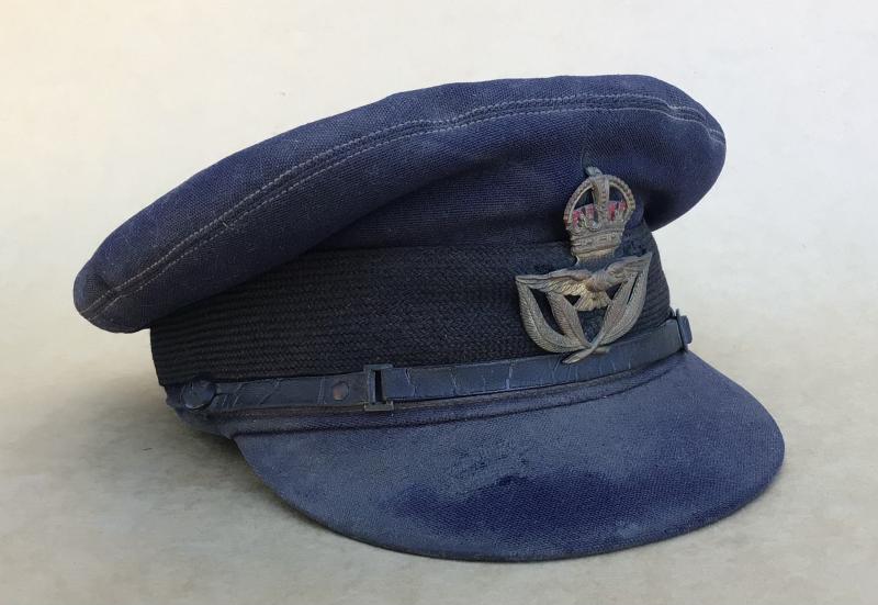 Australia WW2 Named RAAF Warrant Officers Visor Cap