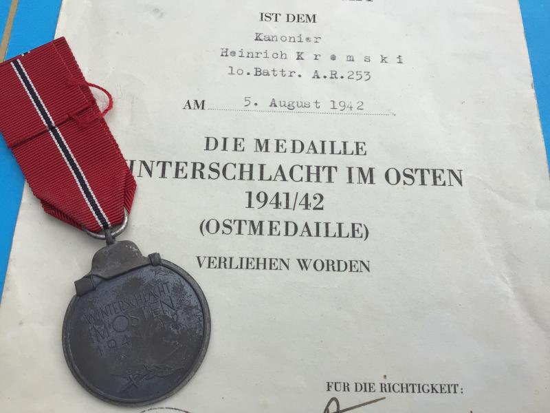 German WW2 Attributed Killed in Action Eastern Front Document Group