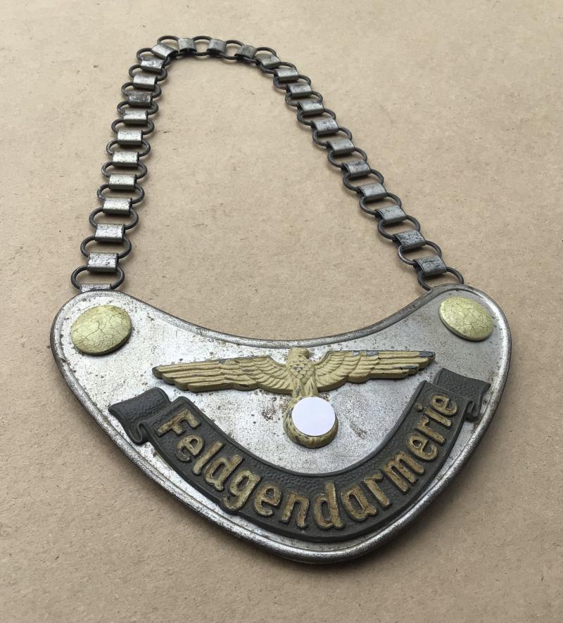 German WW2 Army Feldgendarmerie  (Military Field Police) Gorget