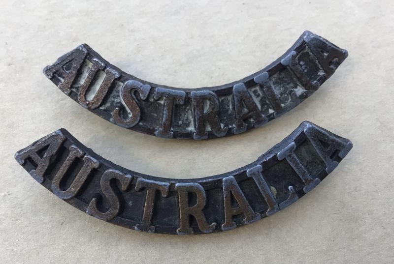 Australia WW2 Wartime Economy Nationality Shoulder Titles