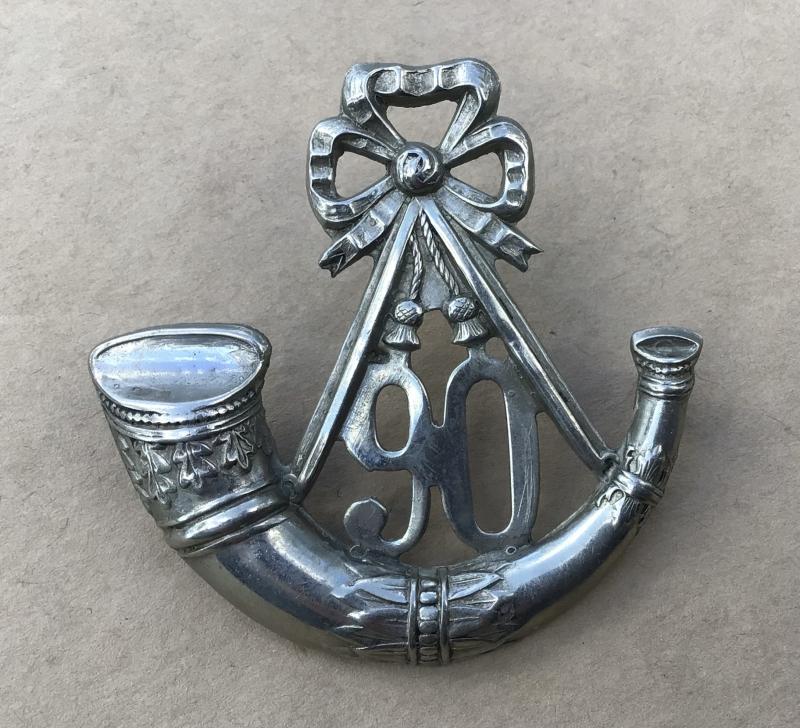 British 90th Regiment of Foot Officers Field Service Cap Badge.