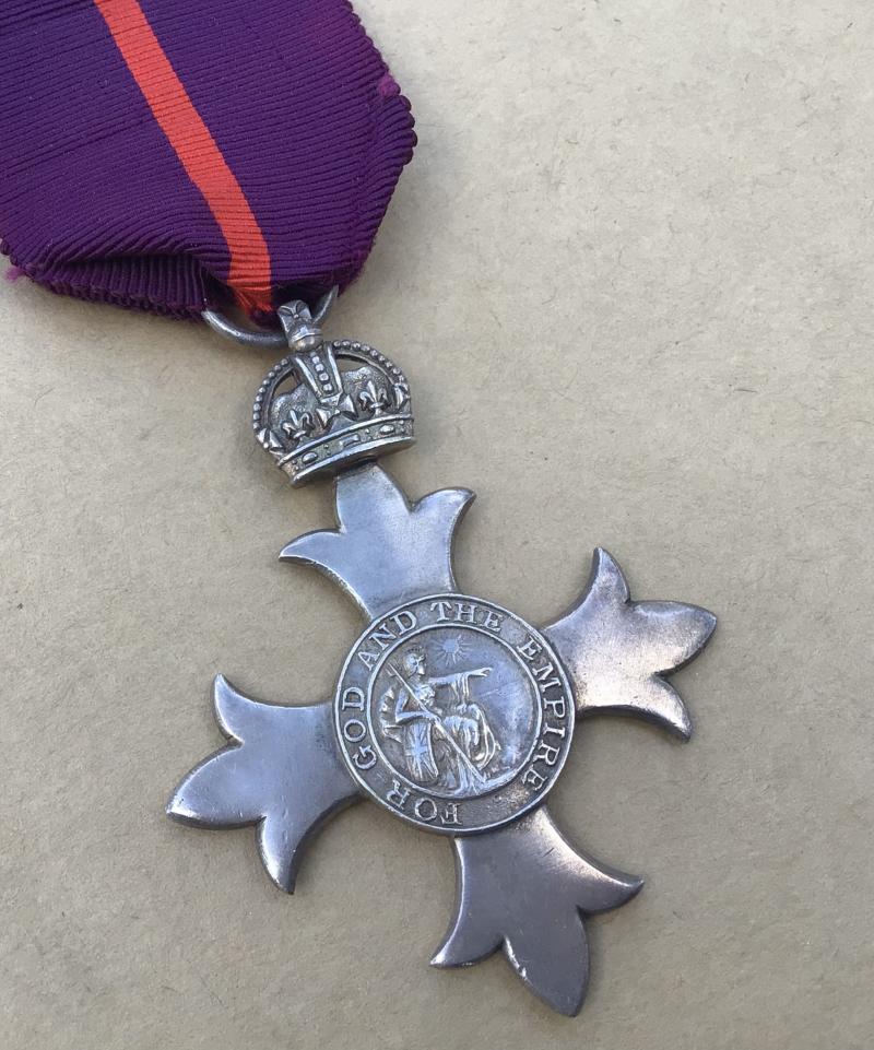 British Most Excellent Order of the British Empire MBE.
