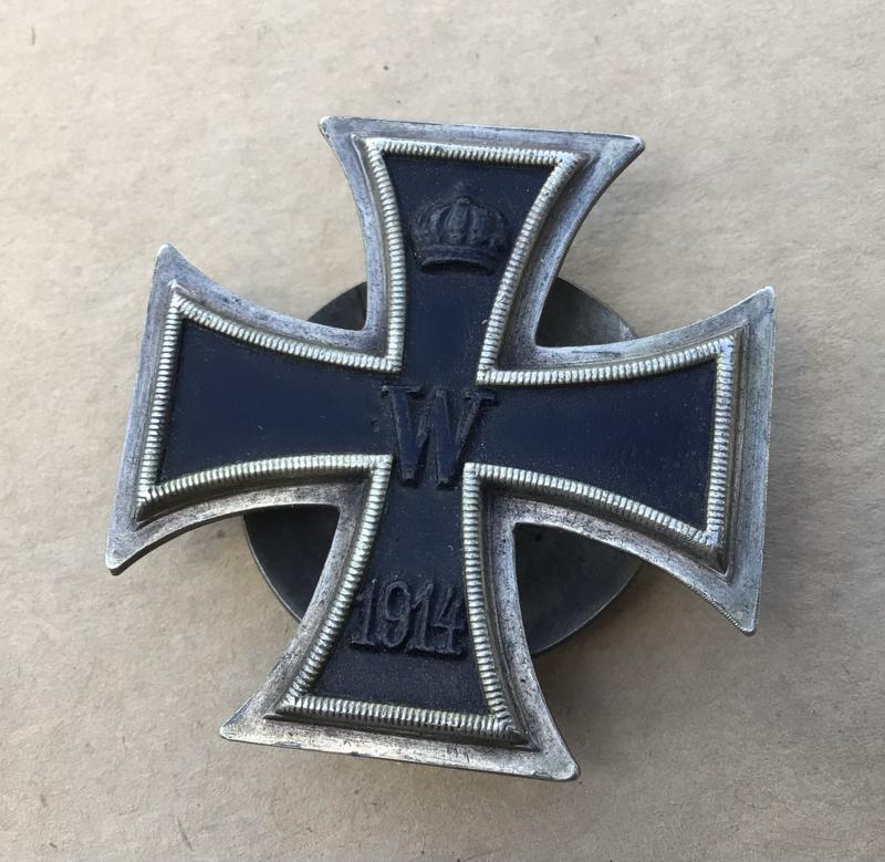 Germany WW1 Three Piece Screw Back 1914 Iron Cross 1st Class.