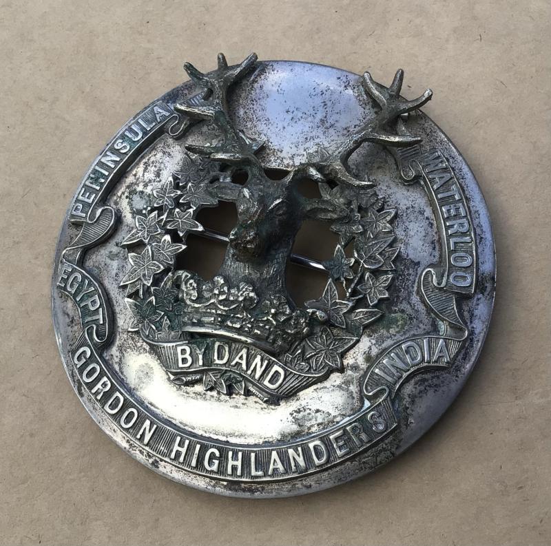 Gordon Highlanders Plaid Brooch