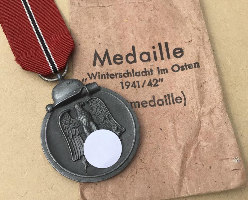 German WW2 Eastern Front Medal with Packet of Issue.