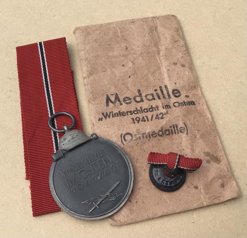 German WW2 Eastern Front Medal with Packet of Issue.