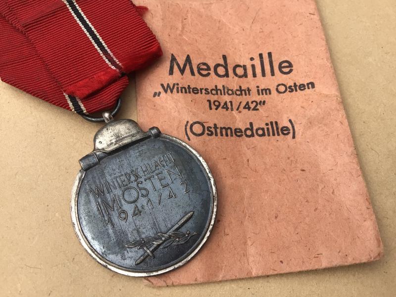 German WW2 Eastern Front Medal with Packet of Issue.