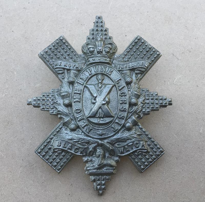 Victorian Period Black Watch Hat Badge
