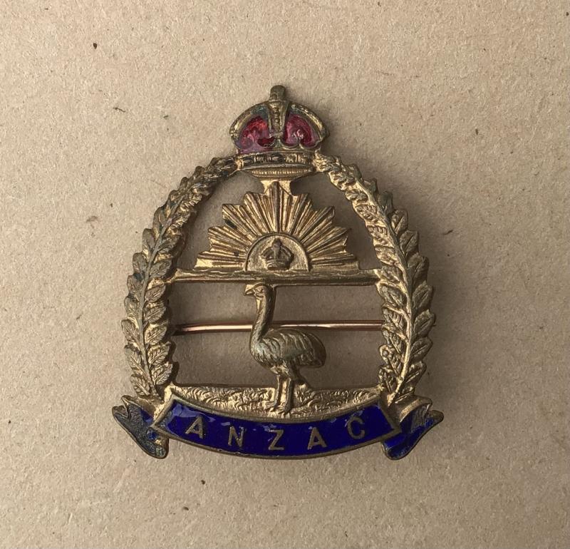 WW1 ANZAC Patriotic Sweetheart Badge