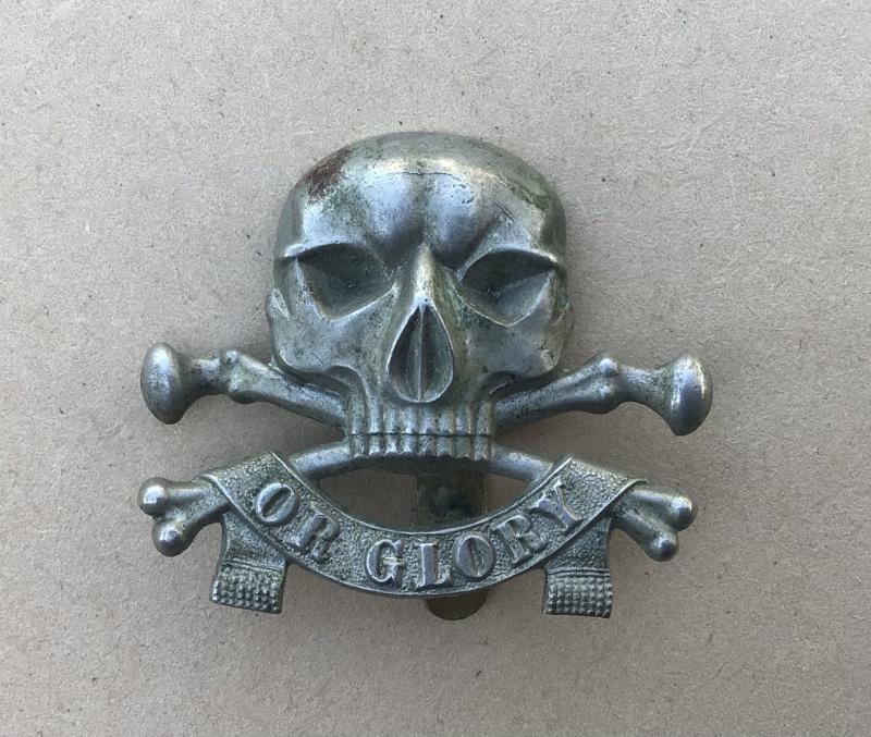 British WW1 17th Lancers Hat Badge.
