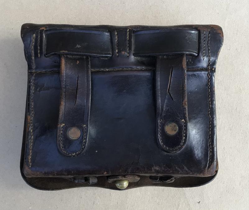 Original U.S. Civil War Model 1861 Type II Cartridge Box with Plate