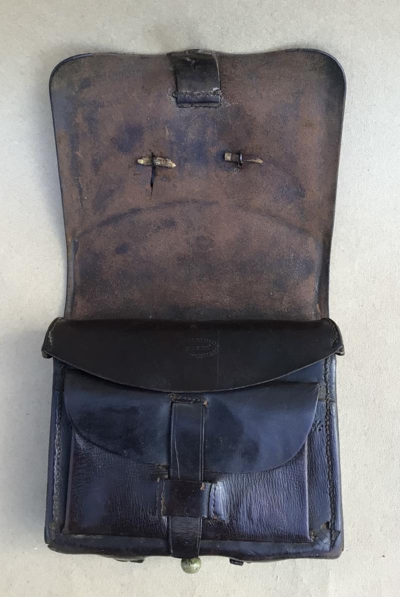 Original U.S. Civil War Model 1861 Type II Cartridge Box with Plate