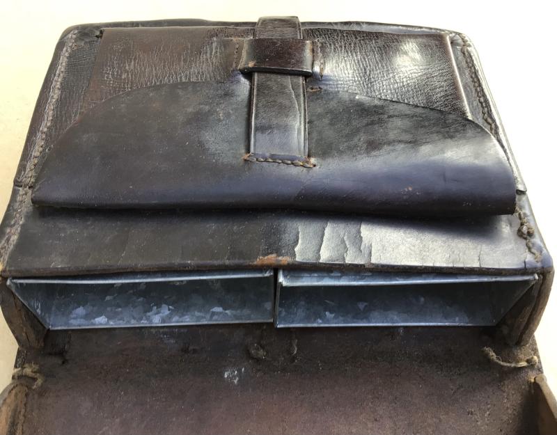 Original U.S. Civil War Model 1861 Type II Cartridge Box with Plate