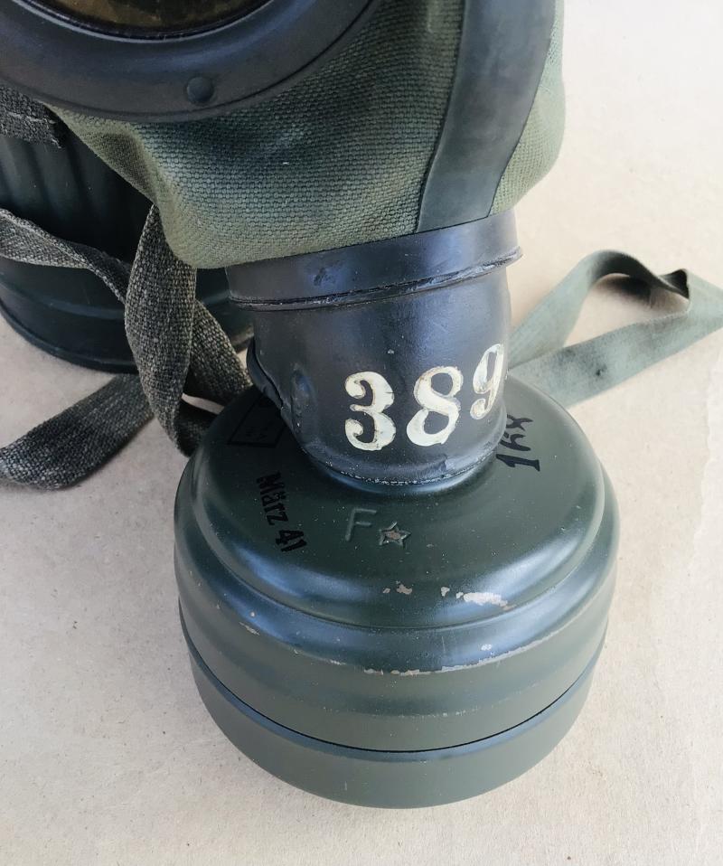 German WW2 Wehrmacht M30 Service Gas Mask