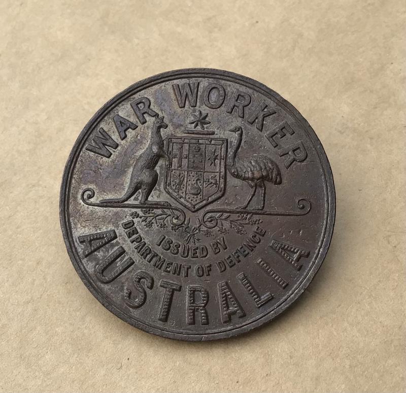 Australia WW1 War Workers Lapel Badge.