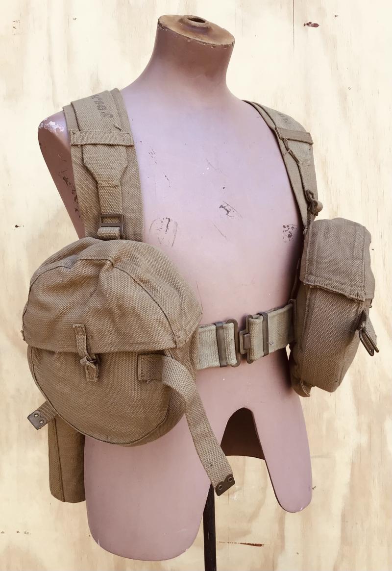 British WW2 Lewis Gun or Thompson SMG Webbing Equipment Set
