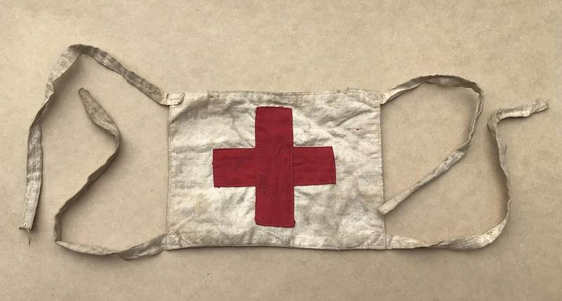 c. WW1 Medical Corps Geneva Cross Brassard