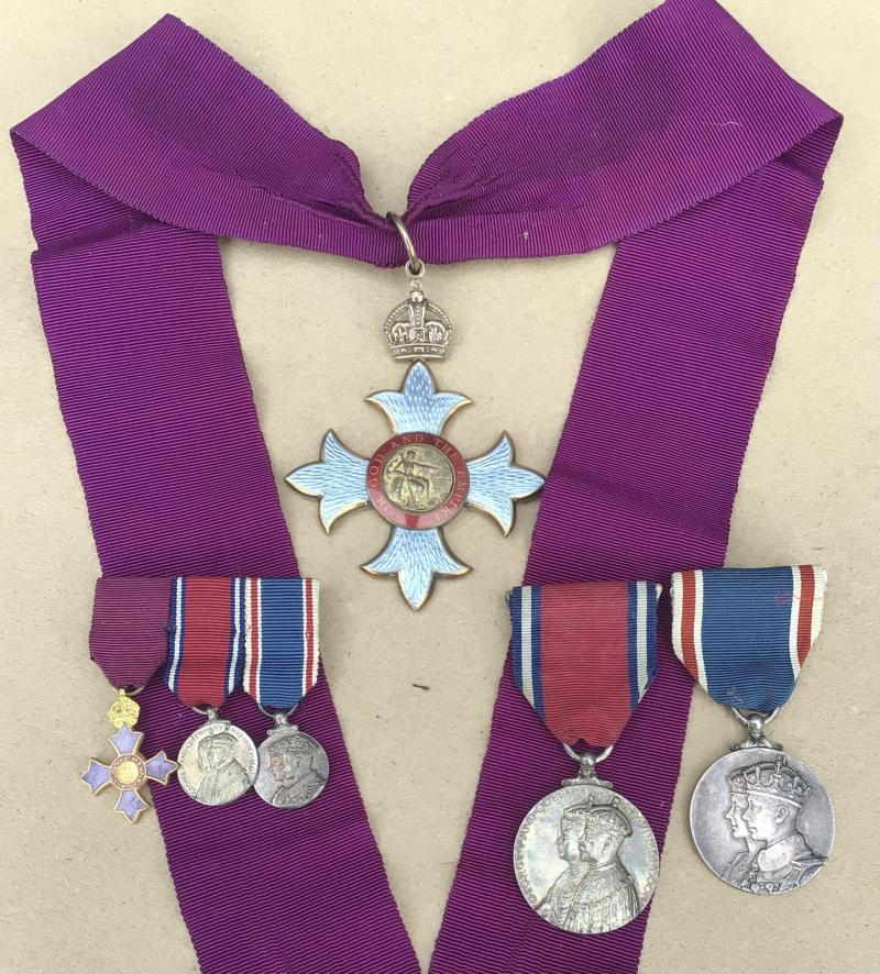 British: An unattributed Civil CBE and Coronation Group