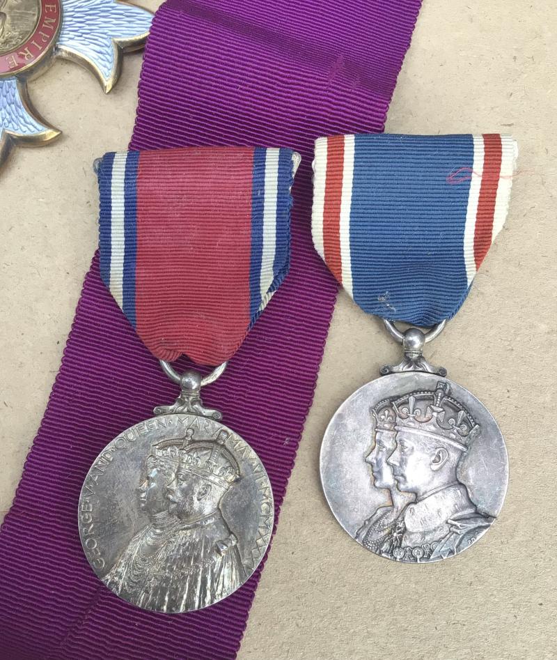 British: An unattributed Civil CBE and Coronation Group