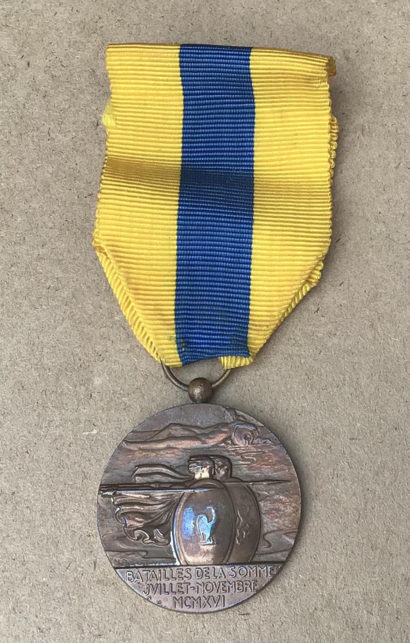 French WW1-WW2 Somme Medal