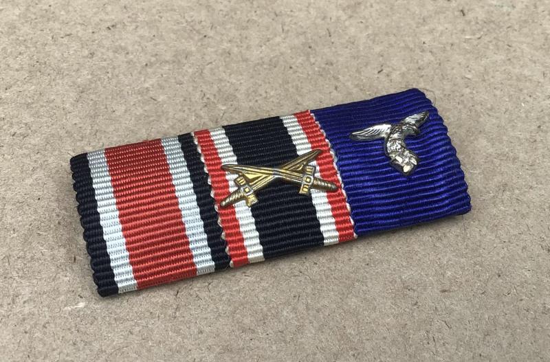 WW2 Luftwaffe 3 Place Ribbon Bar