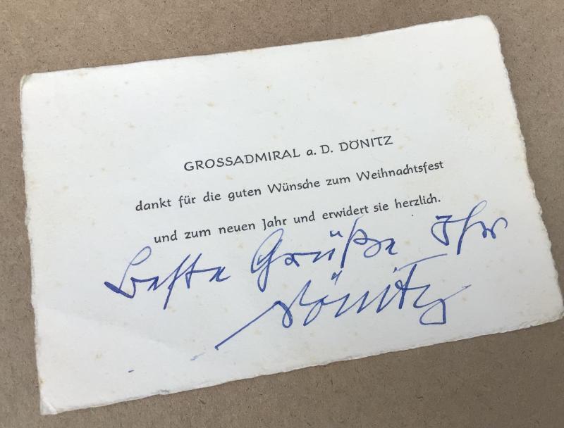 German WW2 Signature Grand Admiral Karl Donitz