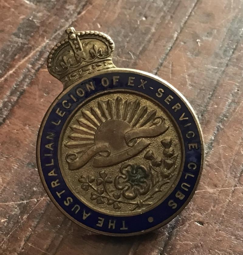 The Australia Legion of Ex-Service Clubs Lapel Badge