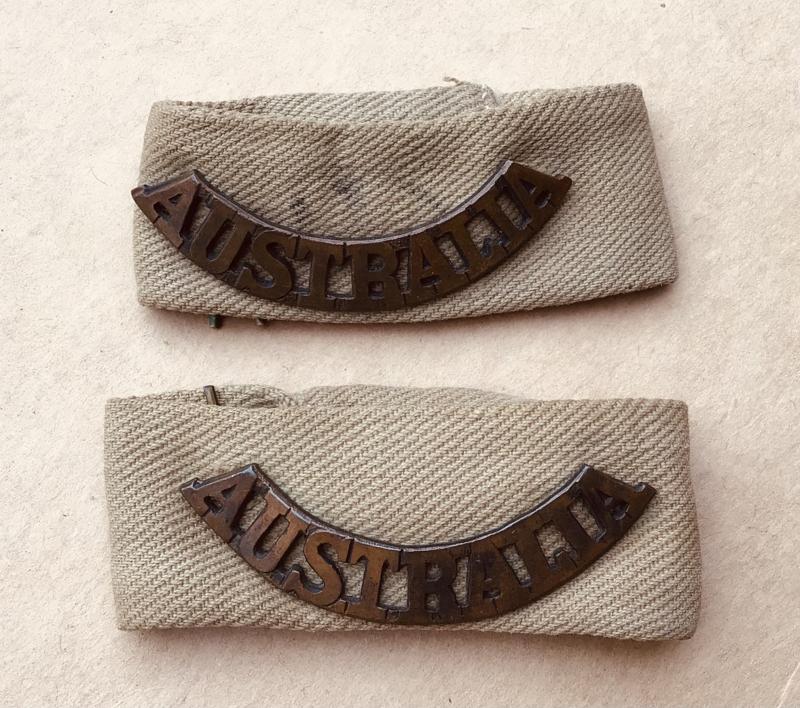 Australia WW2 KD Slip on Nationality Titles