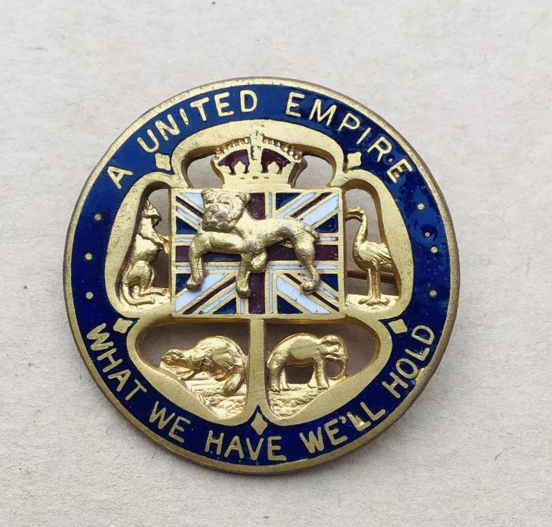 WW1 United Empire League Lapel Badge