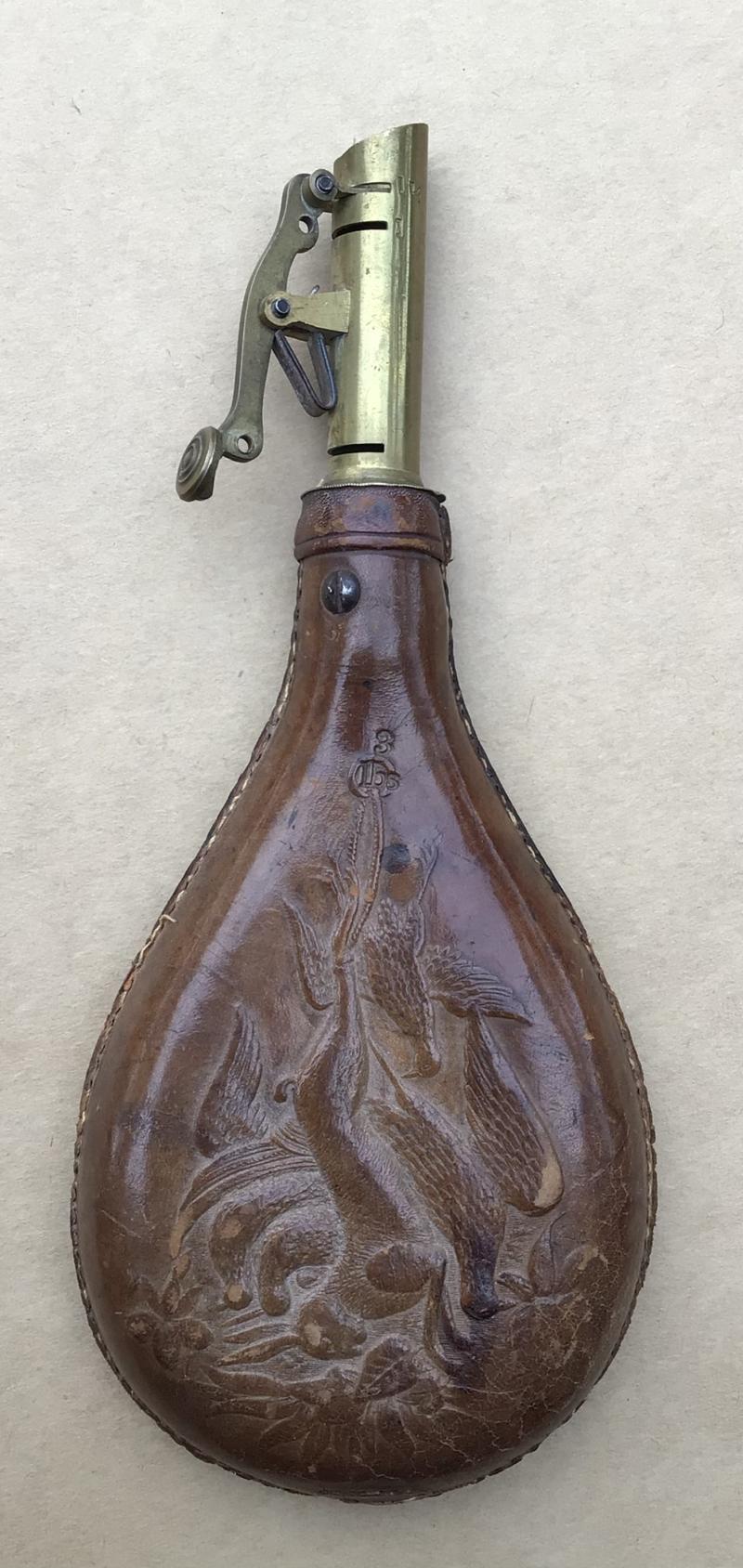 An Antique Leather Shot Bag