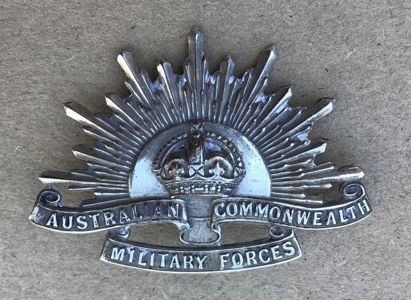 Australia  c.1904-1912 Sterling Silver Rising Sun Hat Badge.
