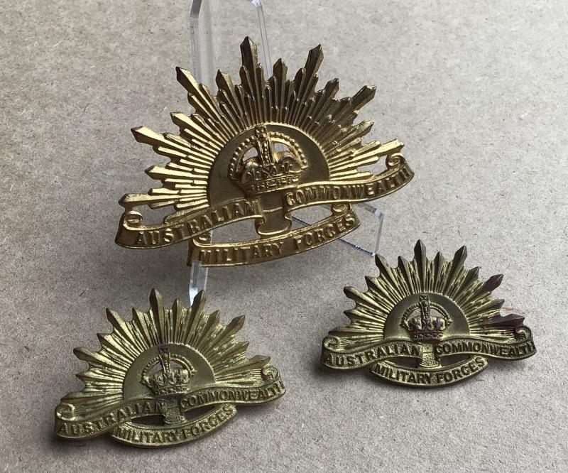 c.1904-1912 Rising Sun Badge Set