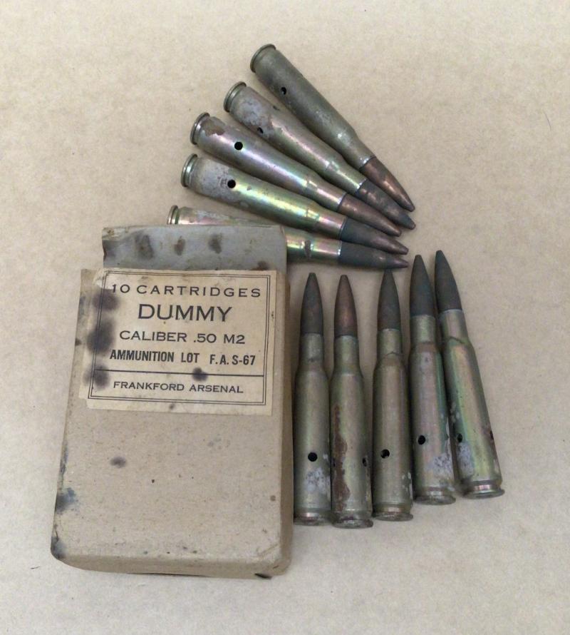 U.S 1967 10x 50 Cal. Dummy Cartridges in Box