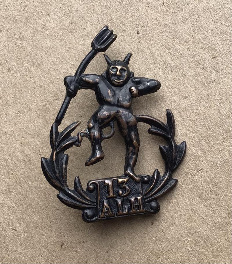 1912-18 13th Light Horse Regiment Hat Badge.