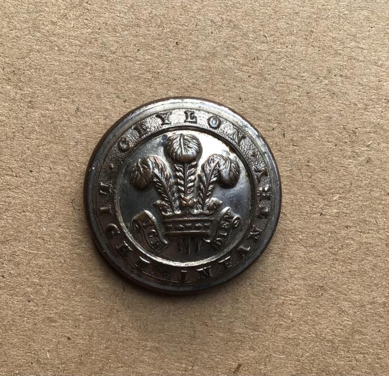 British Ceylon Light Infantry (Volunteers) Button