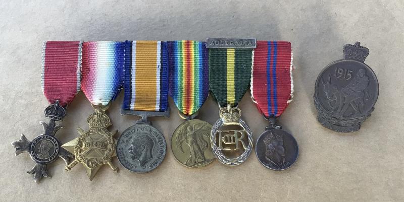 Australia WW1 Attributed Mounted Miniature OBE Group - 1st Light Horse Regt.